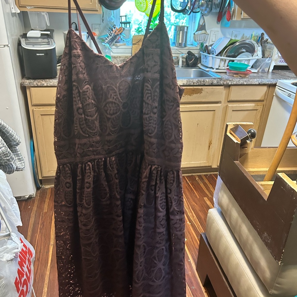 Xhilaration Brown Lace Dress